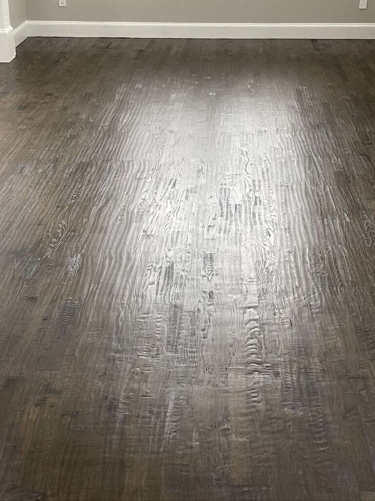 With the grain handscraped finish